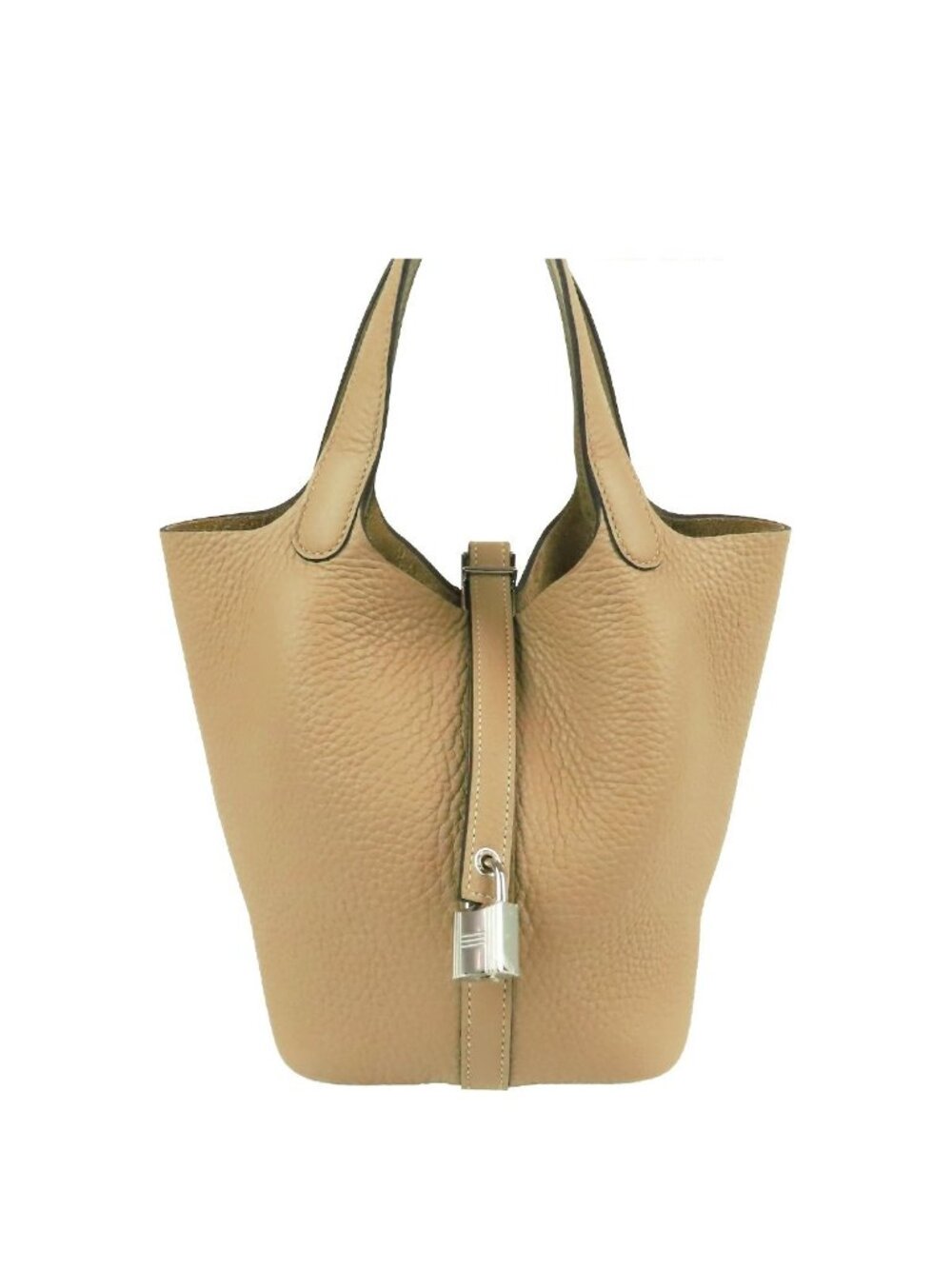 Hermes Picotin Lock PM Trench Silver Taurillon Handbag